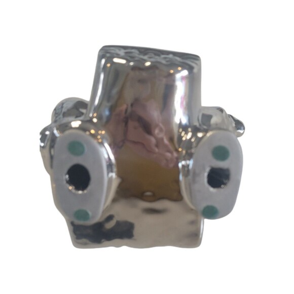 Chrome Ceramic Donkey Dresser Caddy Valet Planter Figurine Art Pottery Vintage - Picture 6 of 7